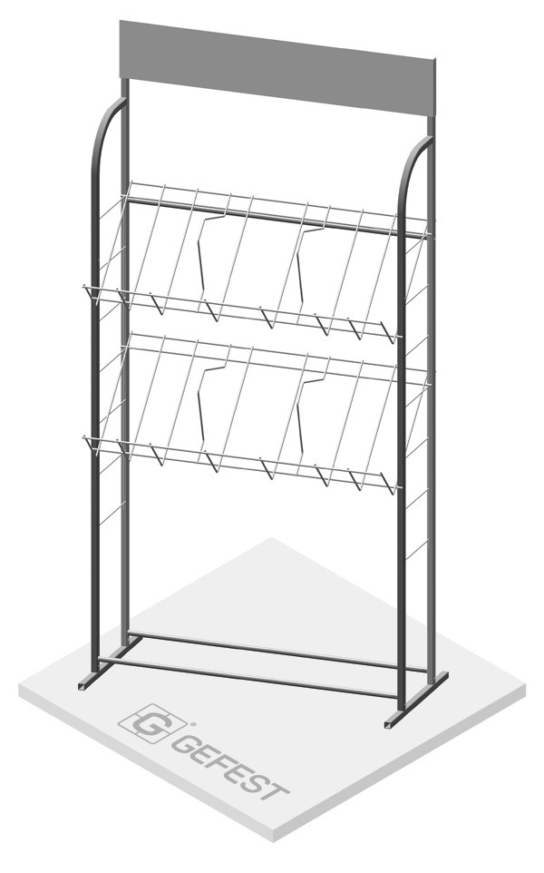 Стенд А3 с 2 полками СТ.Г.Ж.11 артикул 0021-1015