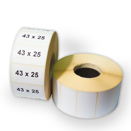 Этикетка 43x25 (900 шт.) полуглянец (термотрансферная) артикул 0021-2014