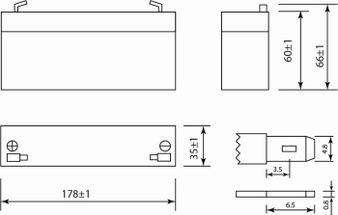 Аккумулятор DT 12022 артикул 0021-474