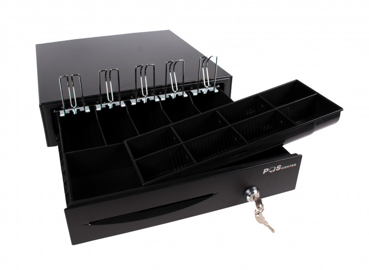 Денежный ящик POScenter 16E черный артикул 3303 распайка для